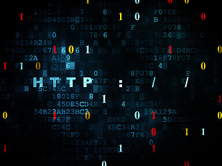 Image showing Web development concept: Http : / / on Digital background