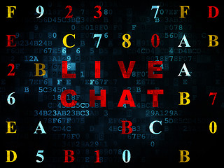 Image showing Web design concept: Live Chat on Digital background