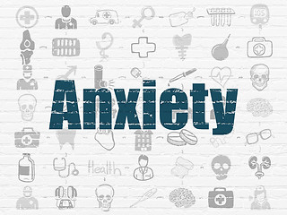 Image showing Healthcare concept: Anxiety on wall background