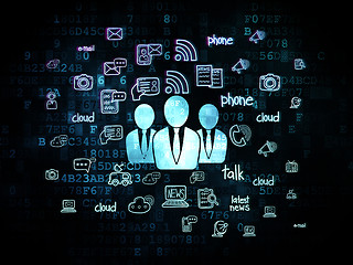 Image showing News concept: Business People on Digital background