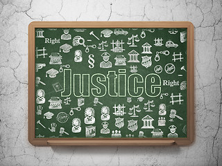 Image showing Law concept: Justice on School Board background