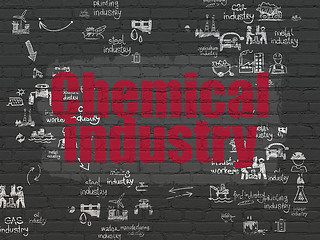 Image showing Manufacuring concept: Chemical Industry on wall background