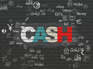 Image showing Currency concept: Cash on wall background