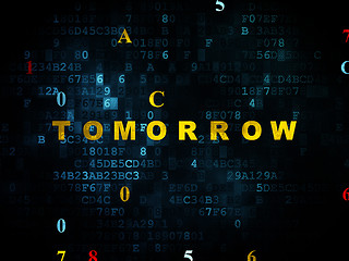 Image showing Time concept: Tomorrow on Digital background