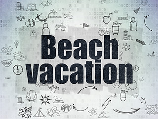 Image showing Travel concept: Beach Vacation on Digital Paper background