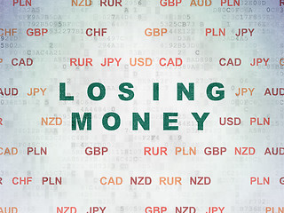Image showing Currency concept: Losing Money on Digital Paper background