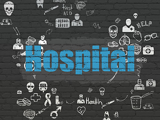 Image showing Medicine concept: Hospital on wall background