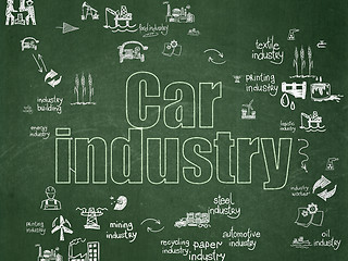 Image showing Manufacuring concept: Car Industry on School Board background