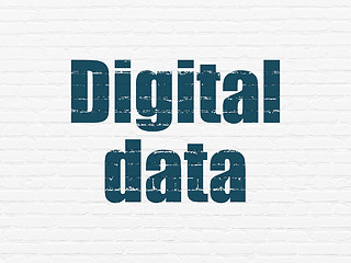 Image showing Data concept: Digital Data on wall background