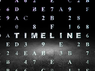 Image showing Timeline concept: Timeline in grunge dark room