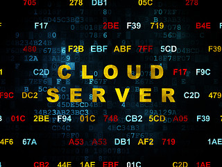 Image showing Cloud technology concept: Cloud Server on Digital background