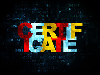 Image showing Law concept: Certificate on Digital background