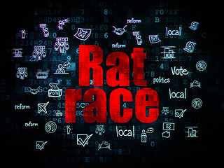 Image showing Political concept: Rat Race on Digital background
