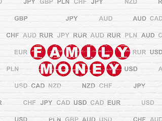 Image showing Currency concept: Family Money on wall background