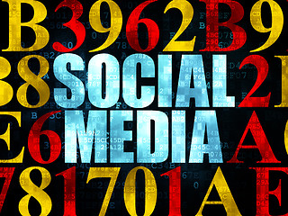 Image showing Social media concept: Social Media on Digital background