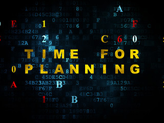 Image showing Timeline concept: Time for Planning on Digital background