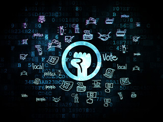 Image showing Political concept: Uprising on Digital background