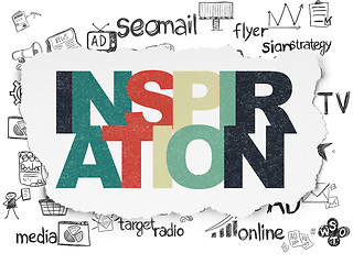 Image showing Marketing concept: Inspiration on Torn Paper background