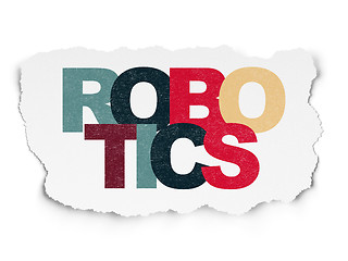 Image showing Science concept: Robotics on Torn Paper background
