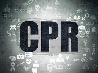 Image showing Medicine concept: CPR on Digital Paper background