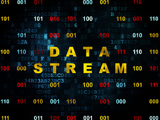 Image showing Information concept: Data Stream on Digital background