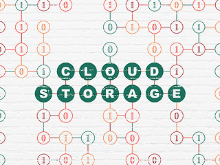 Image showing Cloud computing concept: Cloud Storage on wall background