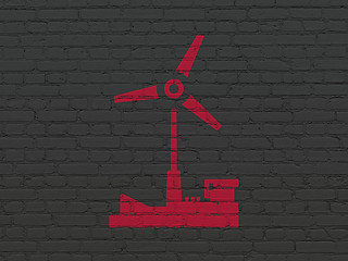 Image showing Industry concept: Windmill on wall background