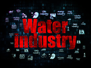 Image showing Industry concept: Water Industry on Digital background