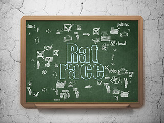 Image showing Politics concept: Rat Race on School Board background