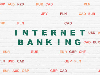 Image showing Money concept: Internet Banking on wall background