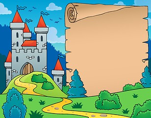 Image showing Castle and parchment theme image