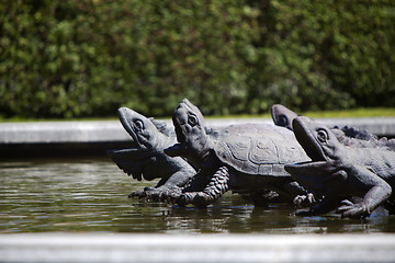 Image showing Closeup of Latona fountain at Herrenchiemsee, Bavaria