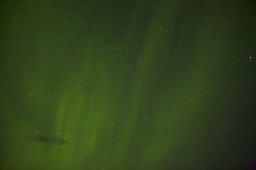 Image showing Northern lights with bright stars in Iceland