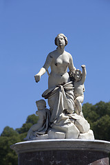 Image showing Statue of Latona fountain at Herrenchiemsee, Bavaria