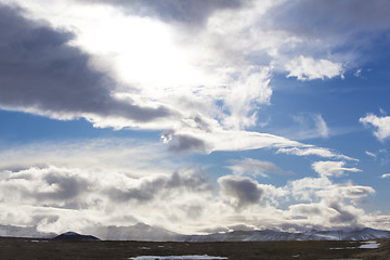 Image showing Cloudy sky over Iceland