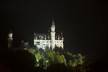 Image showing Castle Neuschwanstein at night