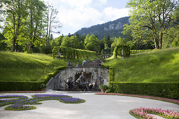 Image showing Sculptures in castle park Linderhof, Bavaria