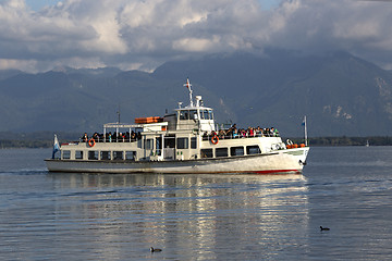 Image showing Steamship at lake Chiemsee, Bavaria