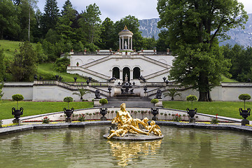 Image showing Park of castle Linderhof, Bavaria