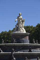 Image showing Statue of Latona fountain at Herrenchiemsee, Bavaria