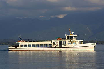 Image showing Steamship at lake Chiemsee, Bavaria