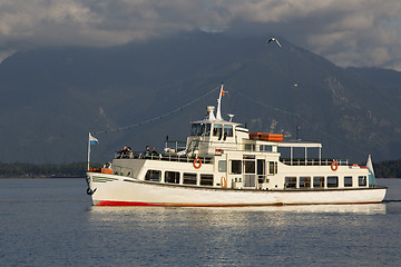 Image showing Steamship at lake Chiemsee, Bavaria