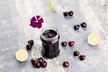 Image showing cherry jam