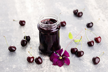 Image showing cherry jam