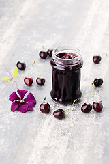 Image showing cherry jam