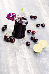 Image showing cherry jam