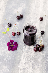 Image showing cherry jam