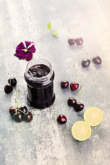 Image showing cherry jam