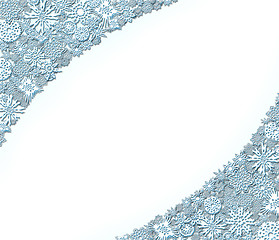 Image showing pattern from snowflakes like lace for holiday card