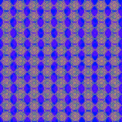 Image showing wallpapers with golden patterns on the blue